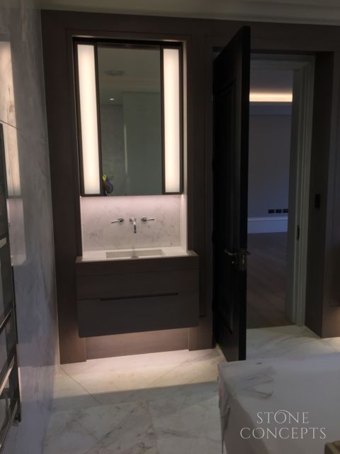 Feature Marble Vanity Master Bathroom Hampstead