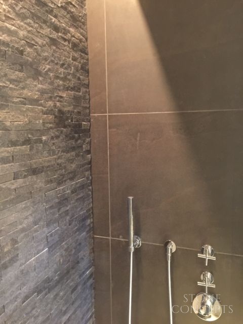 Feature Wall and Porcelain Large format shower Hampstead